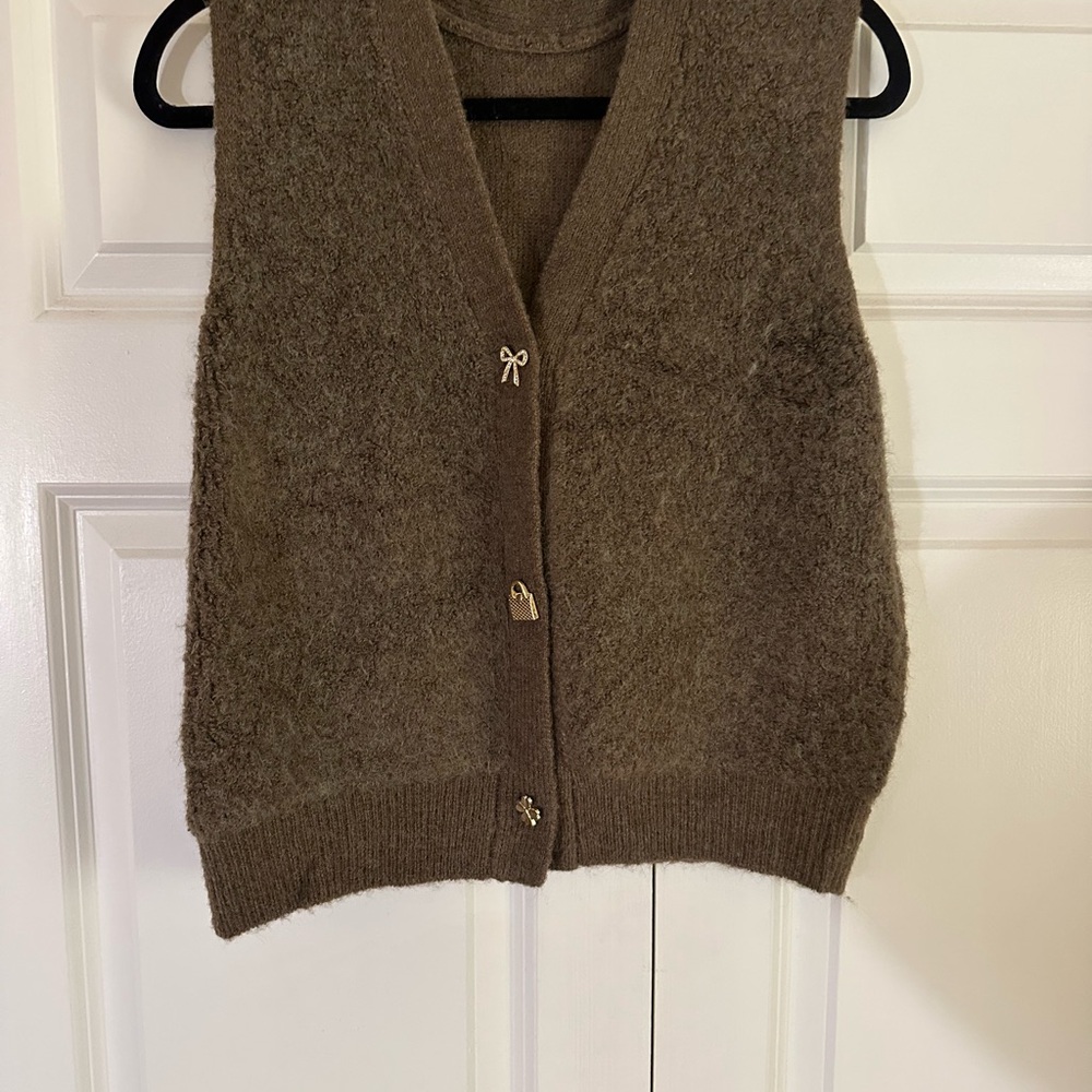 Commense Caramel Fuzzy Vest